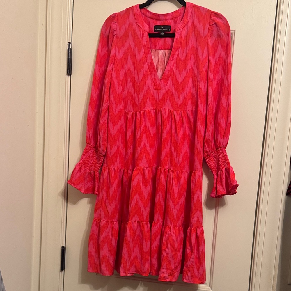 Pomander Place Pink Chevron Dress from Tuckernuck